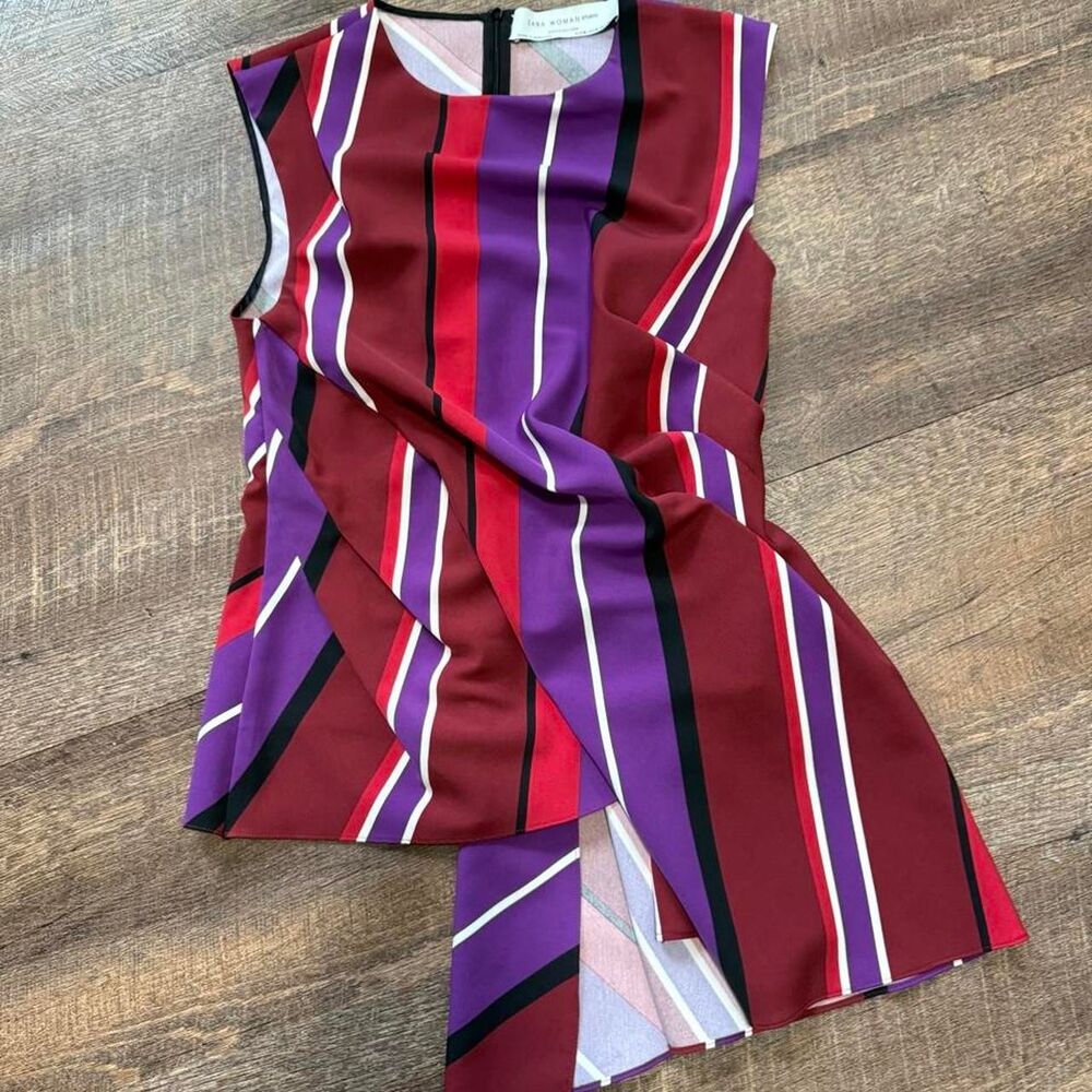 Zara Woman Studio striped sleeveless blouse